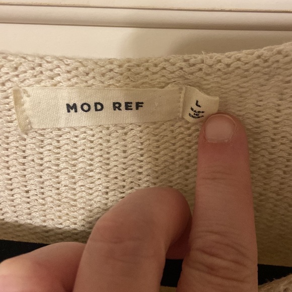 Mod Ref Presley Long Sleeve Sweater Linen Blend sz L - Picture 2 of 4